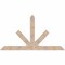 Ekena Millwork Saratoga Smooth Timber Gable Bracket, Douglas Fir, 84"W x 45"H x 5 1/2"D x 5 1/2"F, 13/12 Pitch GBW084X45X0606SAR00SDF - alternate 1